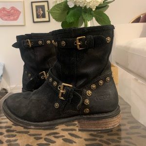 UGG Fur-Lined, Zip-Up Booties